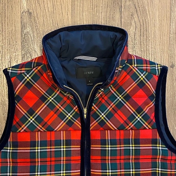 J. Crew Tartan Plaid Mountain Vest Small - Picture 4 of 6